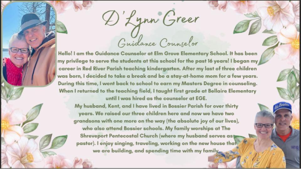 D'Lynn Greer, Guidance Counselor