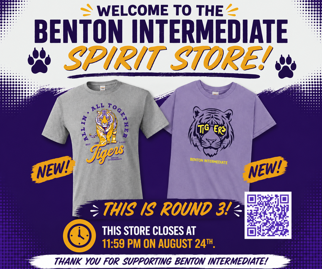 Benton Intermediate Spirit Store Round 3 - Deadline to order is Aug. 24th