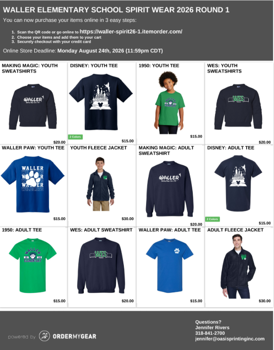 spirit wear flyer