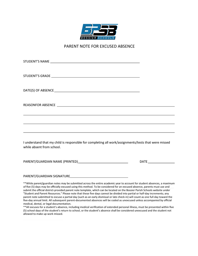 parent note
