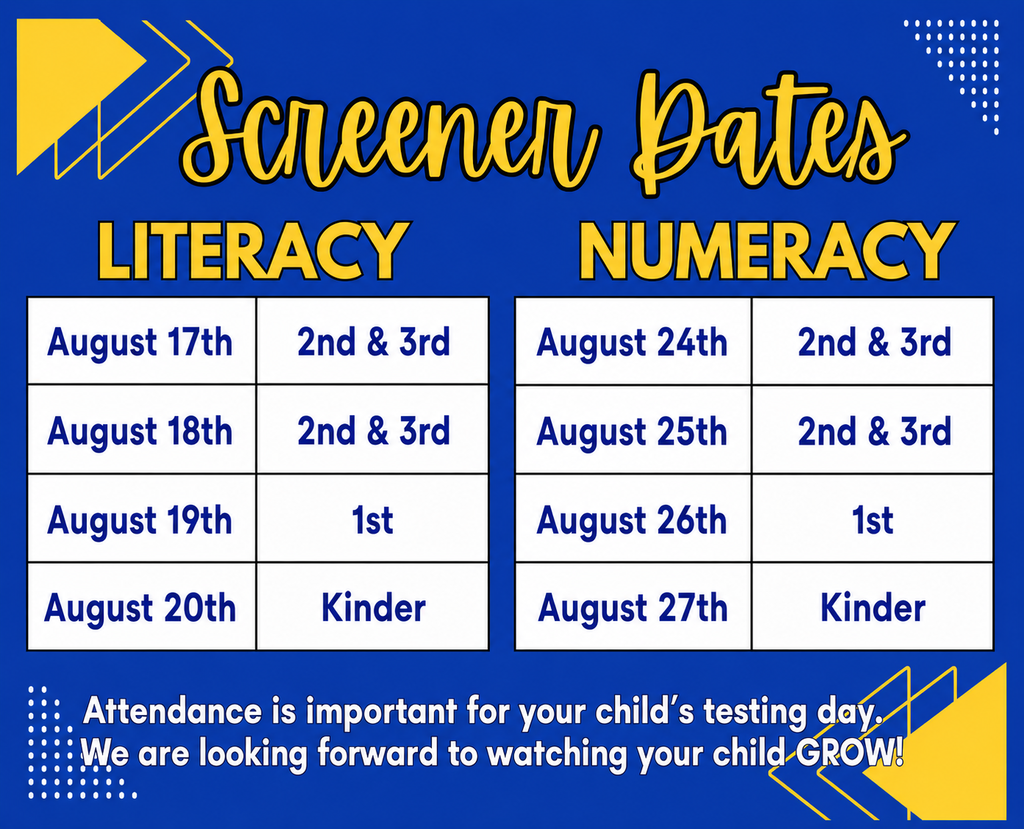 BOY Screener Dates