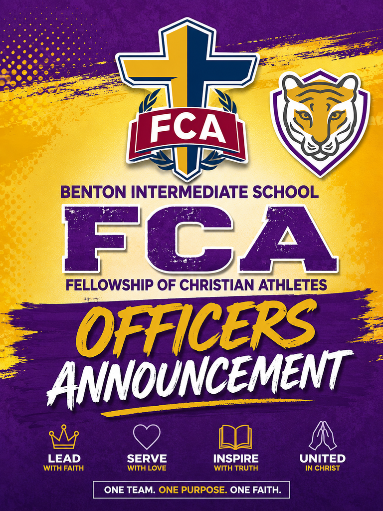A flyer stating that we have an announcement of who the FCA officers will be