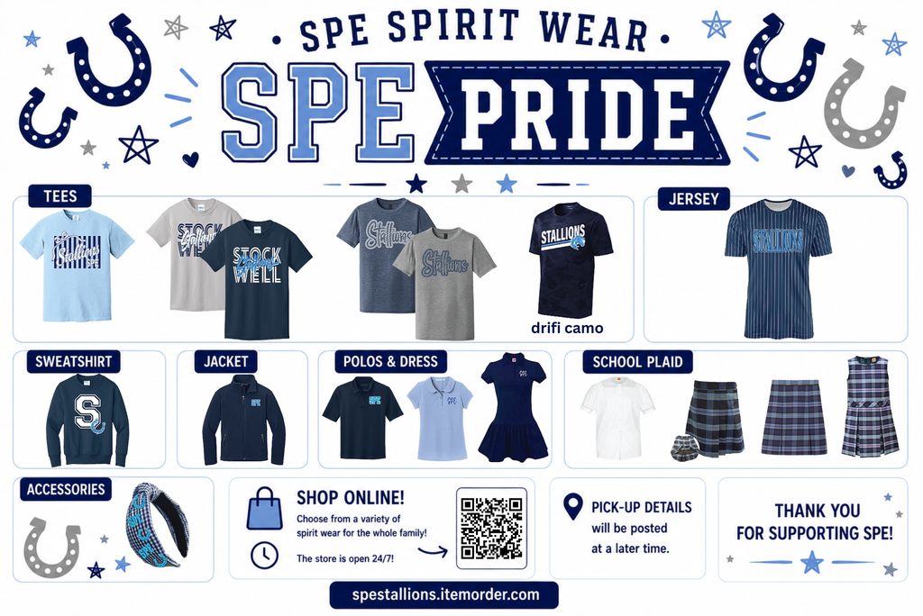 Spirit Wear store is open for purchase