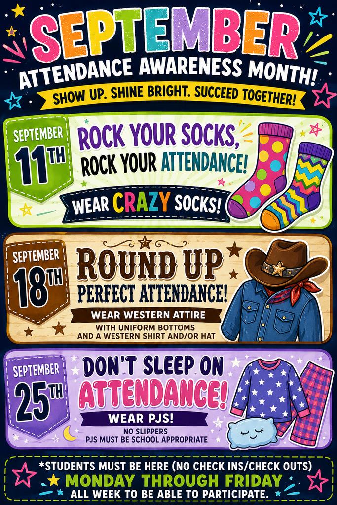 Attendance Awareness dates. 11th, 18th, and 25th
