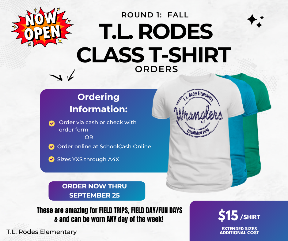 Class shirt ordering information