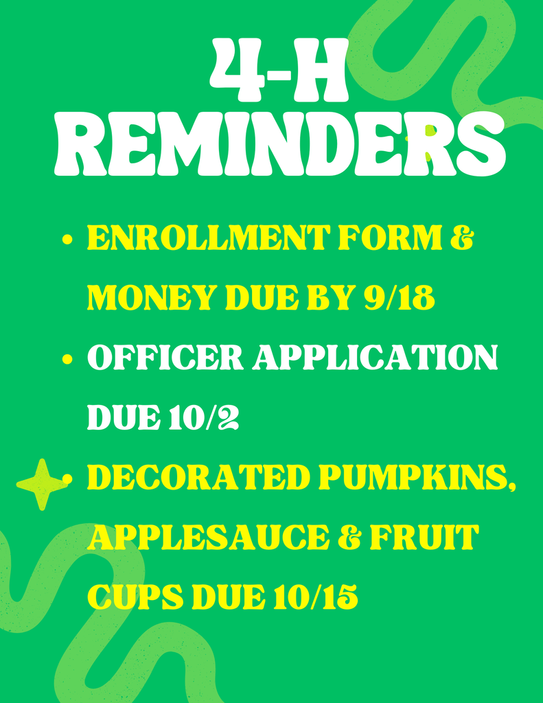 4-H Reminders
