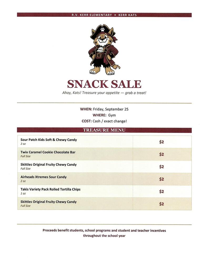 Snack Sales Flyer