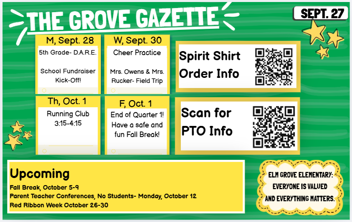 The Grove Gazette, Sept 27