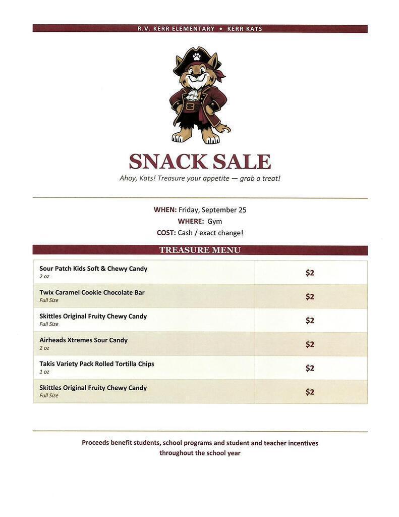 Snack Sales Flyer