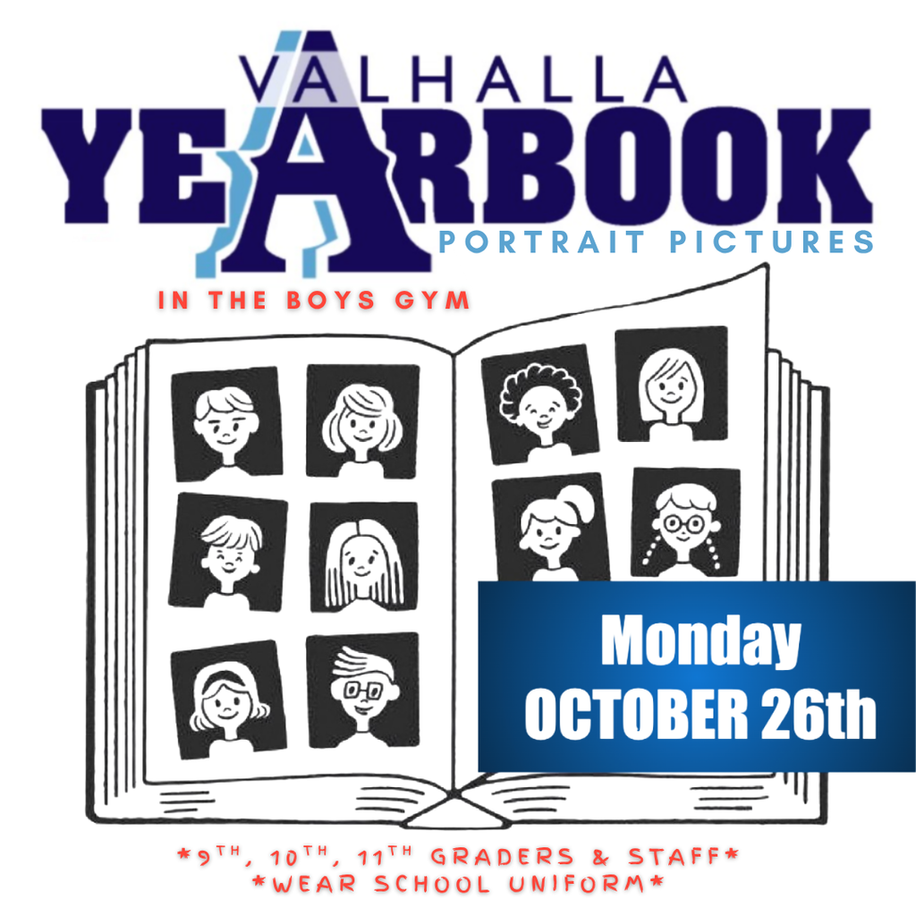 2026-2027 Yearbook Portrait Schedule