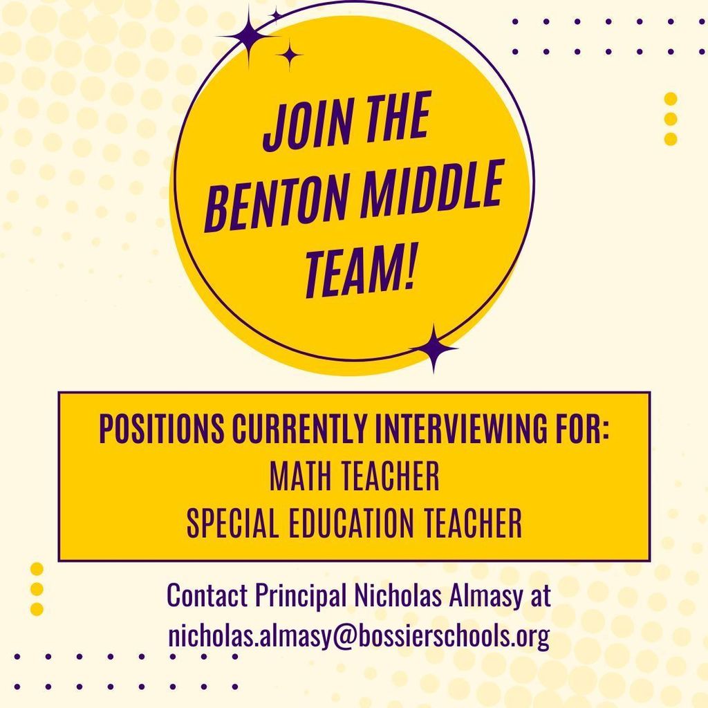 Join the BMS team as a math or SPED teacher.