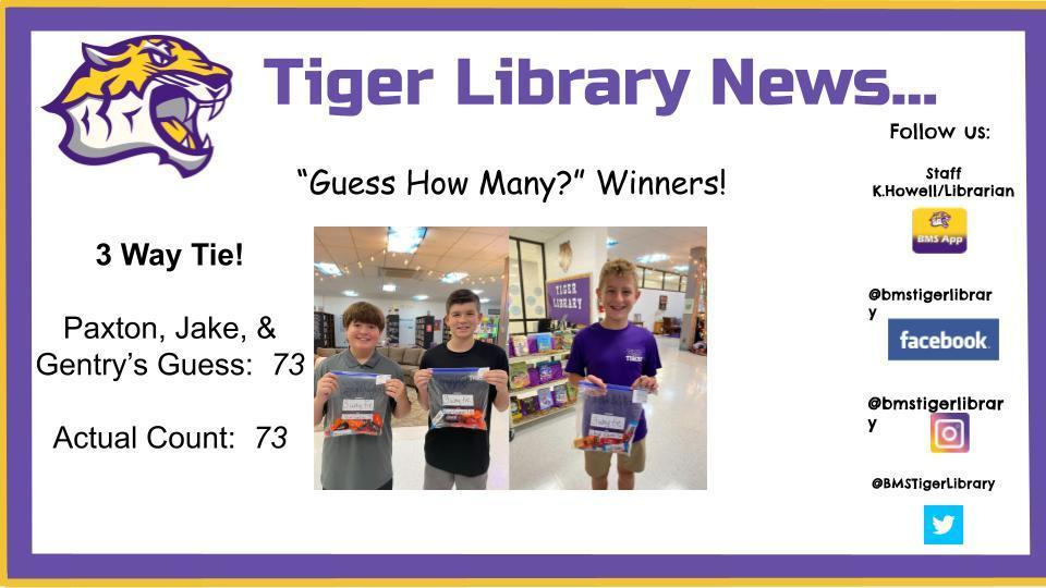 Tiger Library News