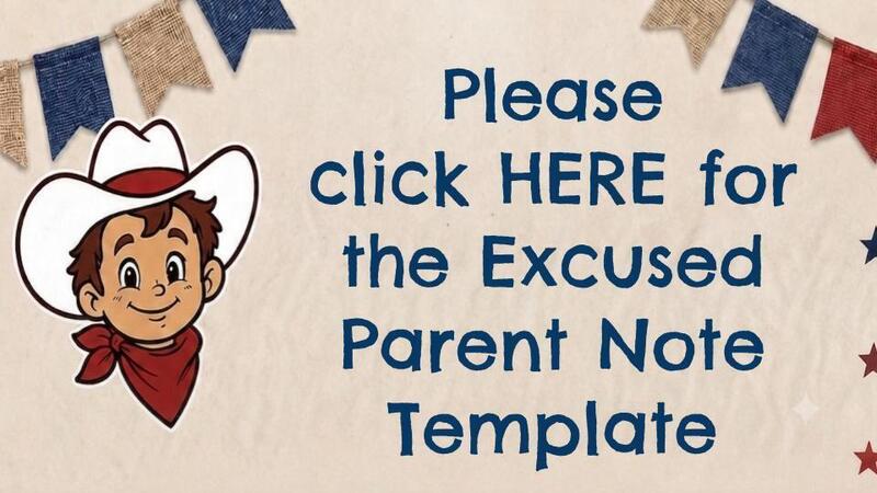 Excused parent note template