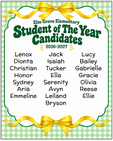 Student of the Year Candidates