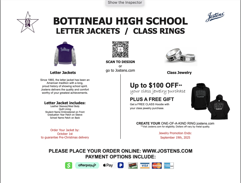 2026 Bottineau Letter Jackets & Class Rings