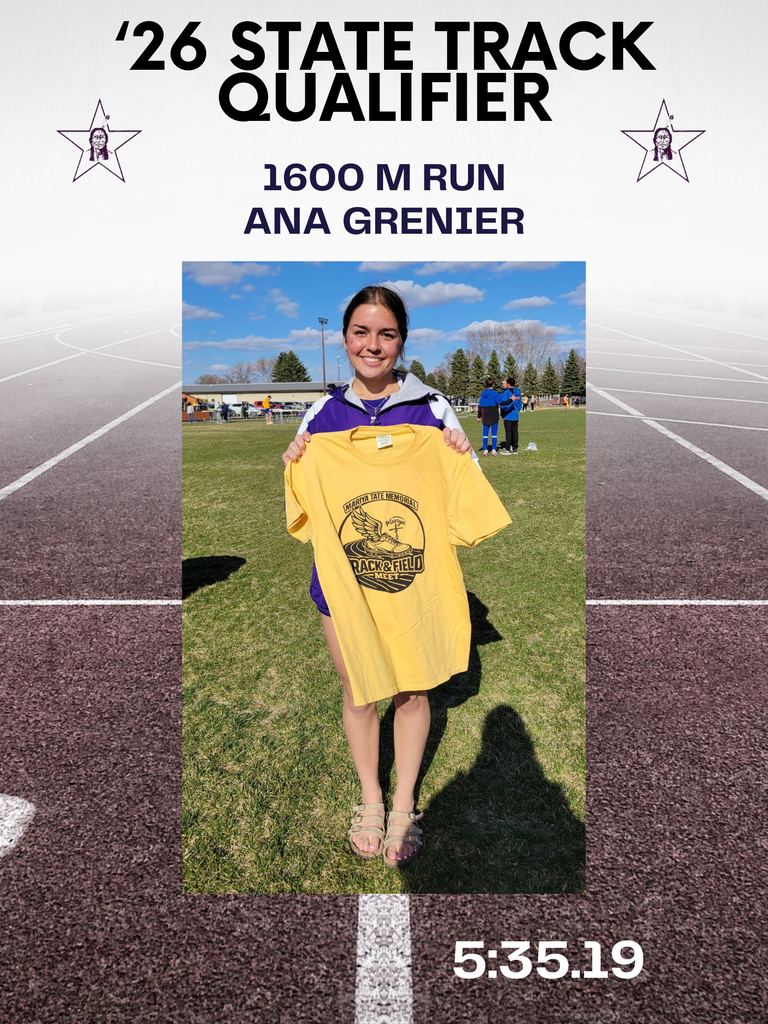 Ana Grenier State Qualified in the 1600 m run today with a time of 5:35.19