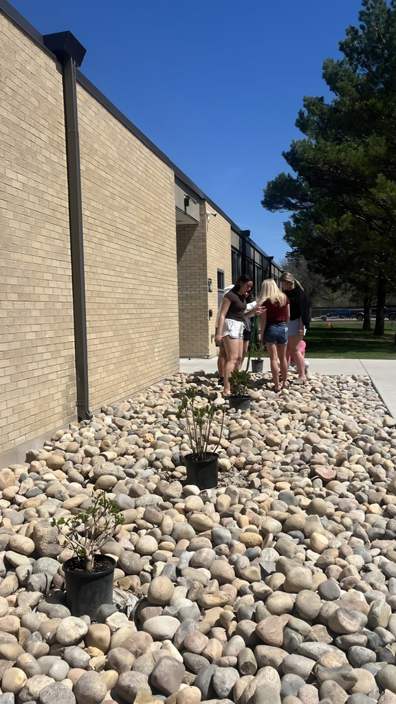Horticulture Class planting scrubs by HS Office