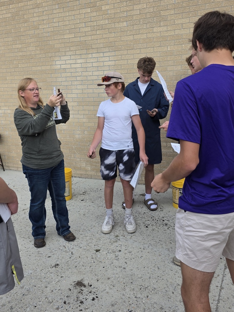 Soil Scientist Amy Sand with 8th Grade Ag students