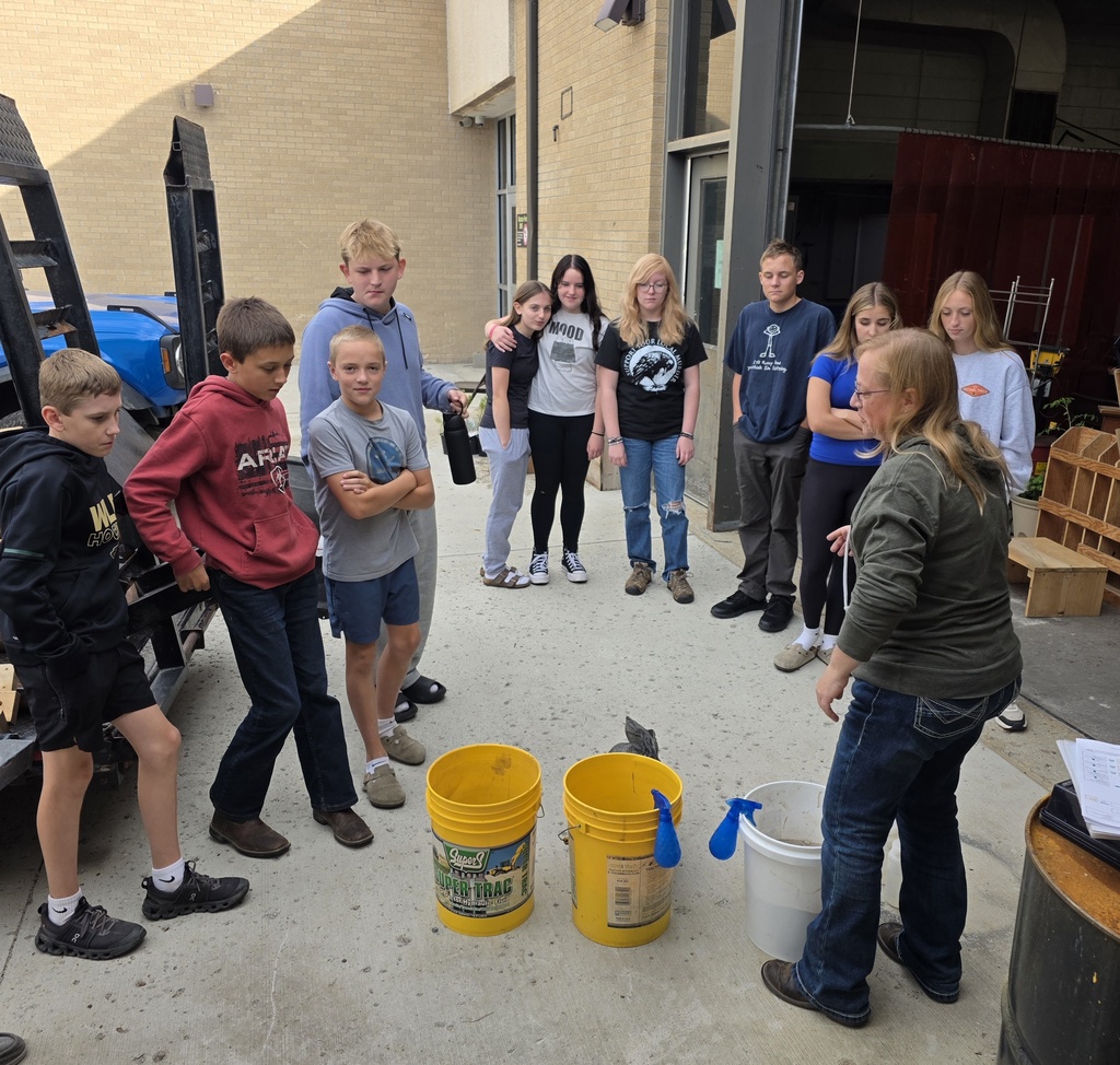 Soil Scientist Amy Sand with 8th Grade Ag students