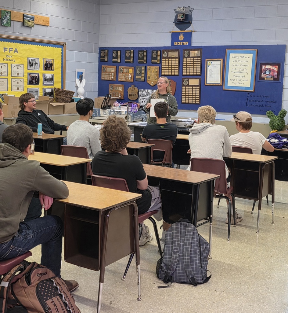 Soil Scientist Amy Sand with 8th Grade Ag students