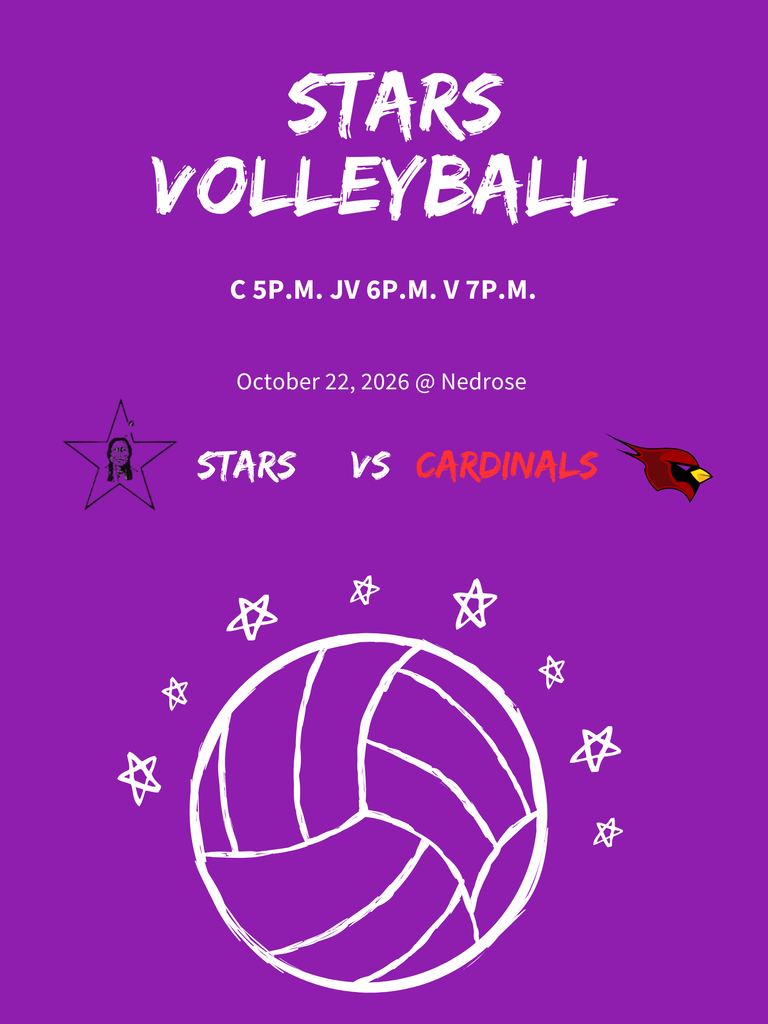 Stars VB @ Nedrose--Thursday, October 22 starting at 5:00 PM