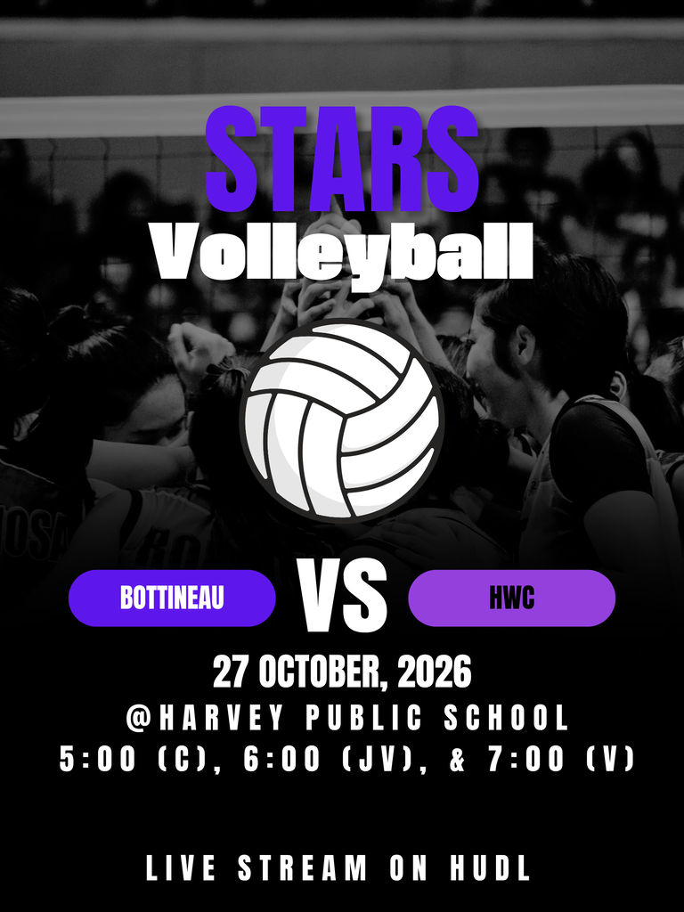Stars VB vs. Harvey/Wells County @ Harvey with games starting at 5:00
