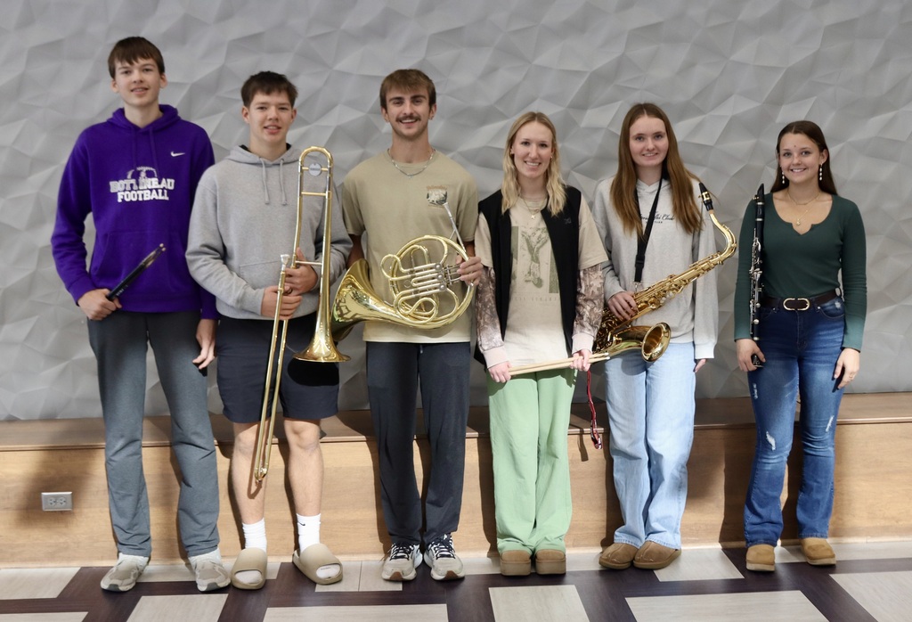Congrats to the band students that were selected to participate in the Northwest Music Festival in Minot on November 6th & 7th.