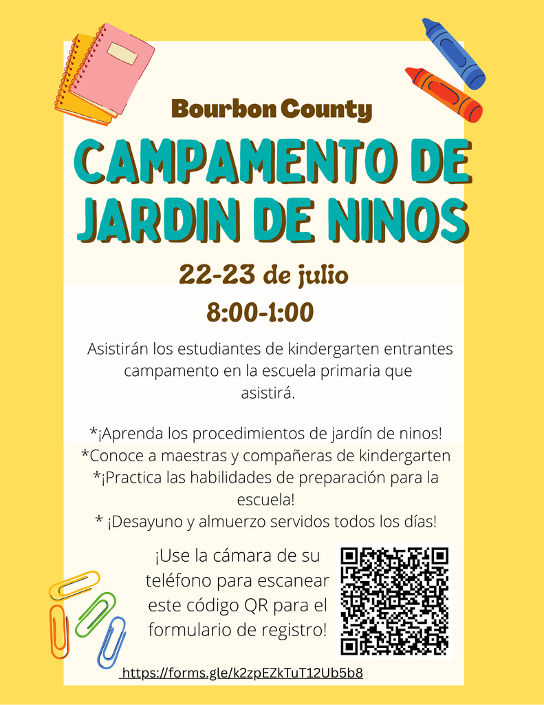 Kindergarten Camp 2025 Flyer (Spanish)