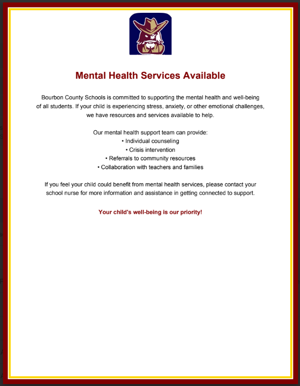 Mental Health Services Available