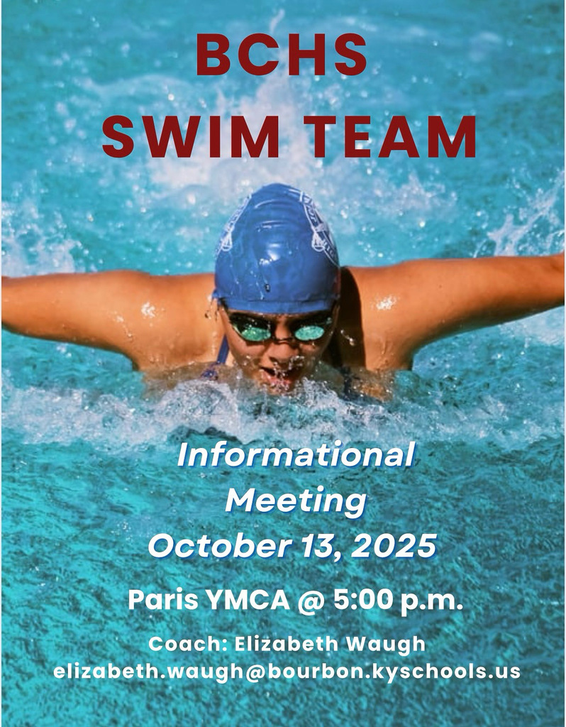 Graphic for Swim Team Meeting on October 13th at 5pm at the Paris YMCA