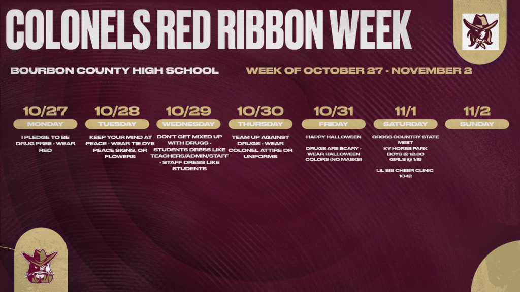 Red Ribbon Week at BCHS graphic