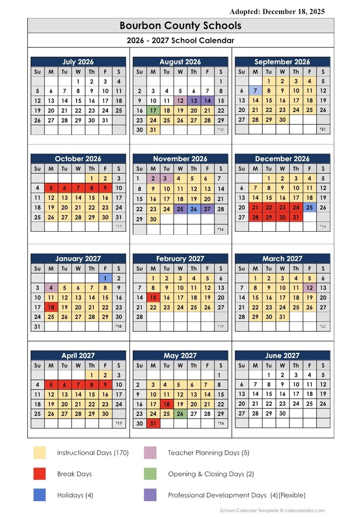 26-27 Calendar