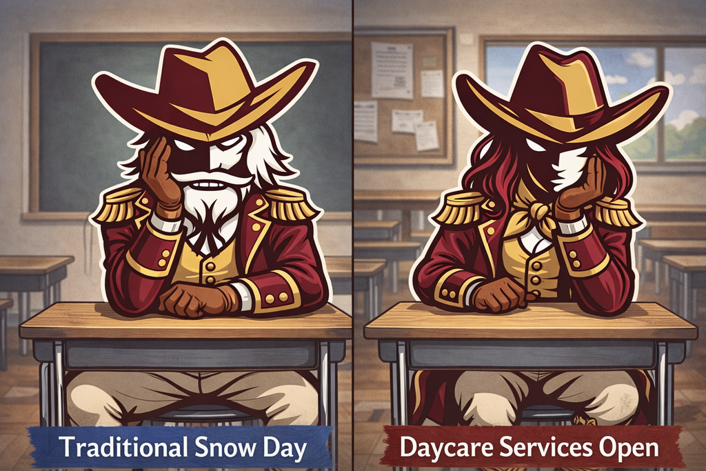 No School on Wednesday, February 4. Daycare services remain open. 