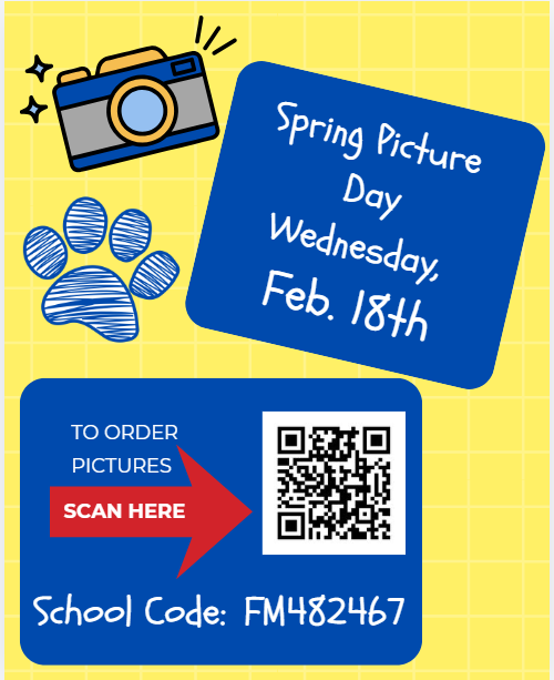 Spring Picture Day will be Wednesday, February 18th. 