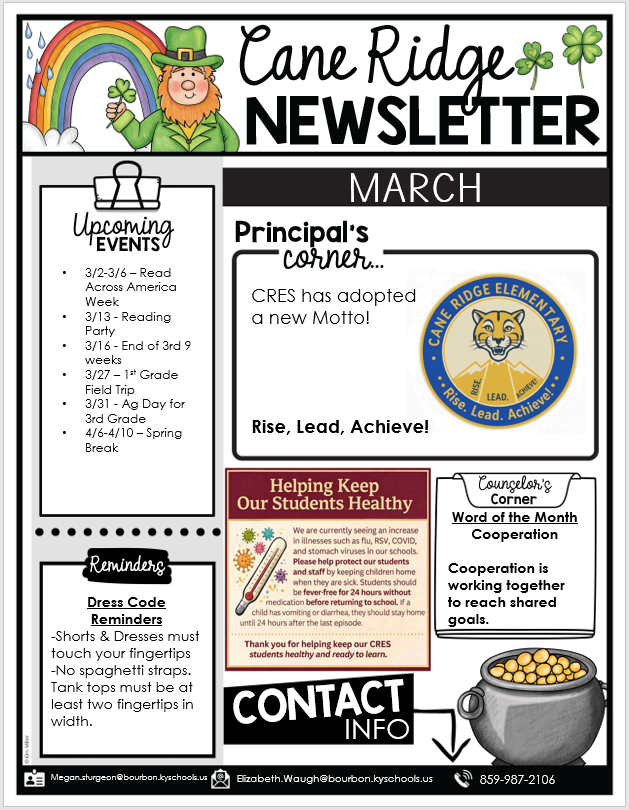 March Newsletter