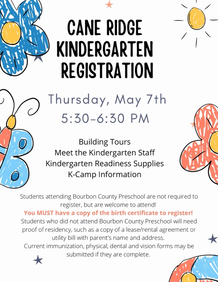 kindergarten registration information 