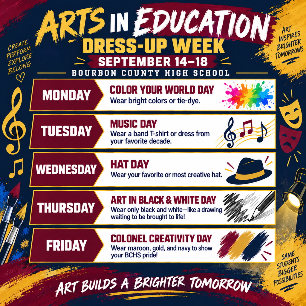 Arts in Education Week Dress Up Days