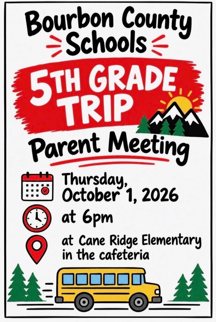 5th Grade trip parent meeting flyer