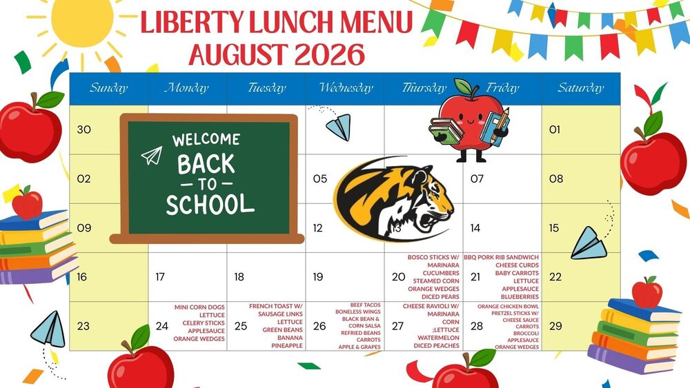 August lunch menu