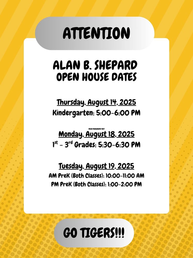 Open House Dates