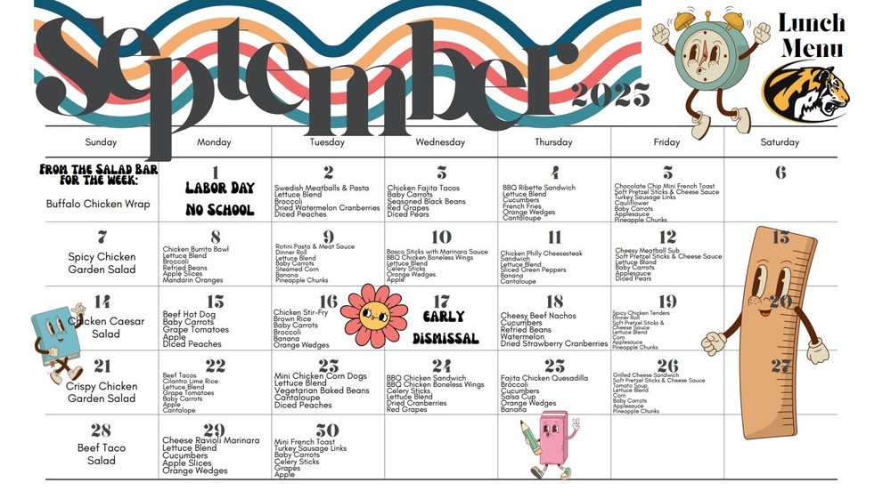 September lunch menu
