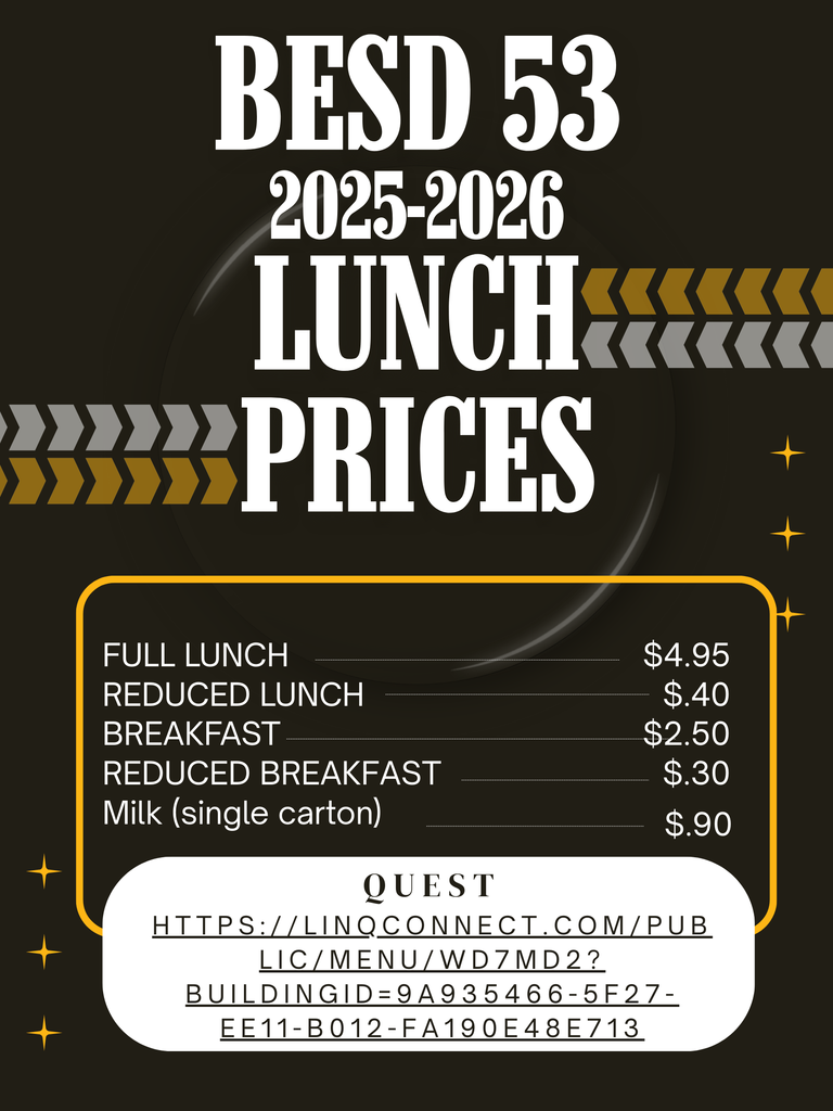 BESD 53 Lunch Prices