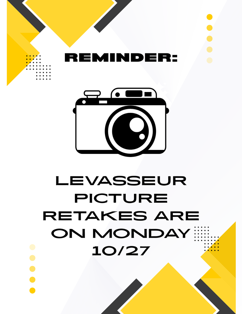 Picture retakes are on Monday October 27th