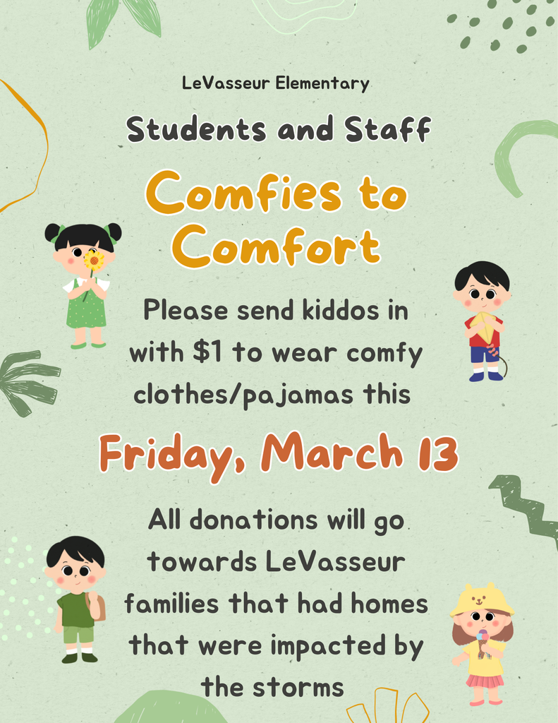 Comfies for Comfort. We had a LeVasseur family who lost their home to the storm. Please consider donating $1 to help!