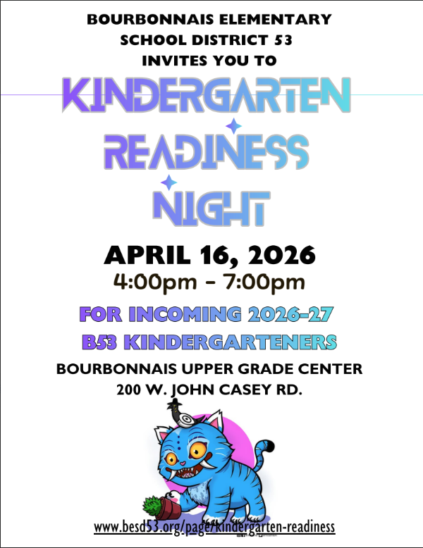 Kindergarten Readiness Night is on April 16, 2026 from 4:00-7:00 pm