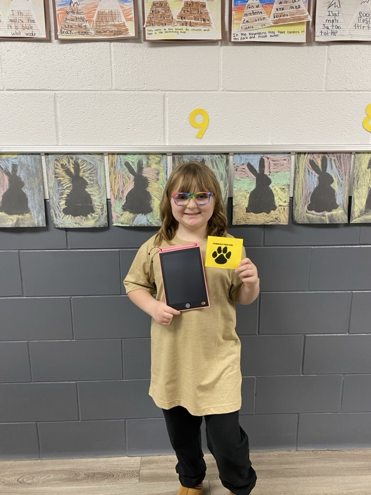 student with tiger paw reward