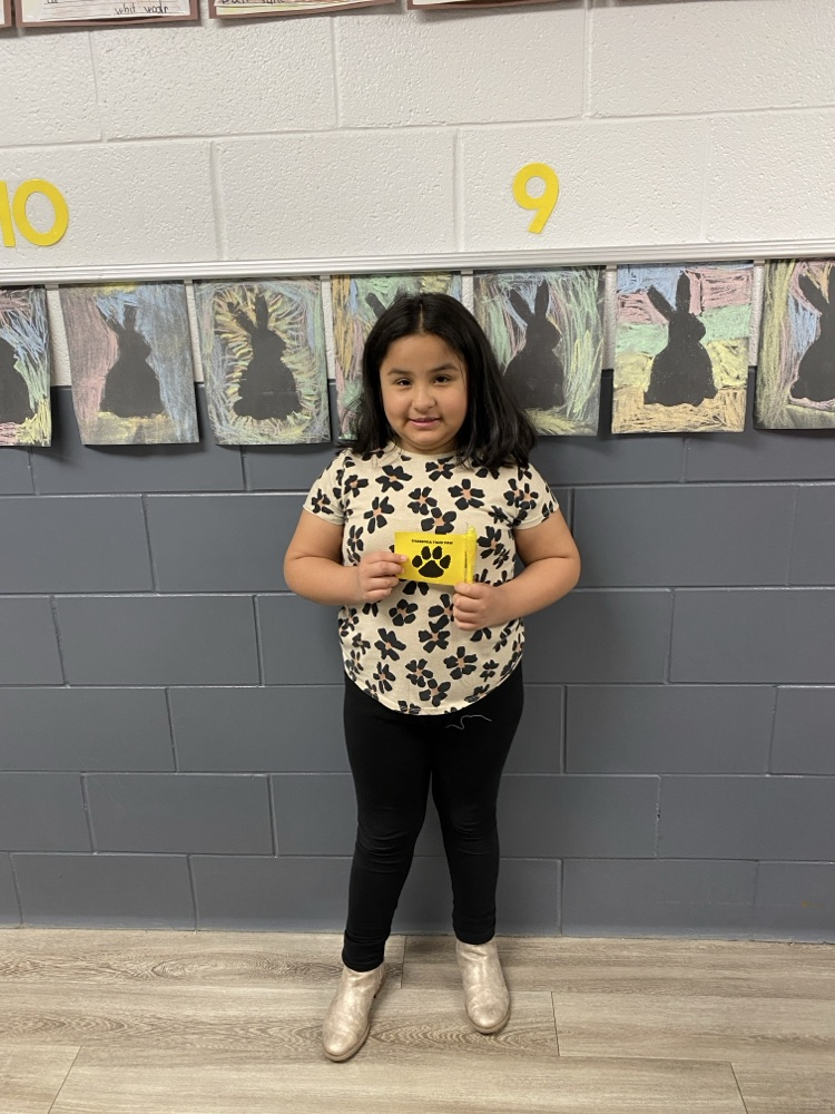 student with tiger paw reward