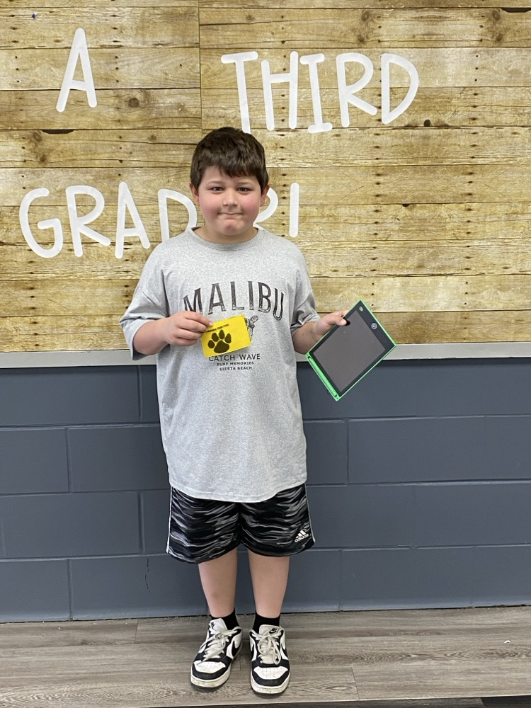 student with tiger paw reward
