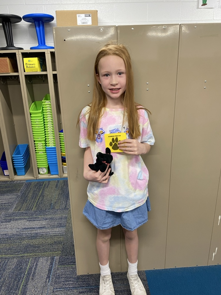 student with tiger paw reward