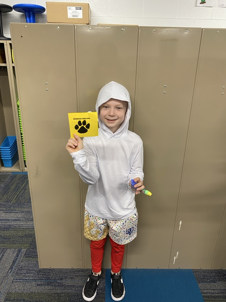 student with tiger paw reward